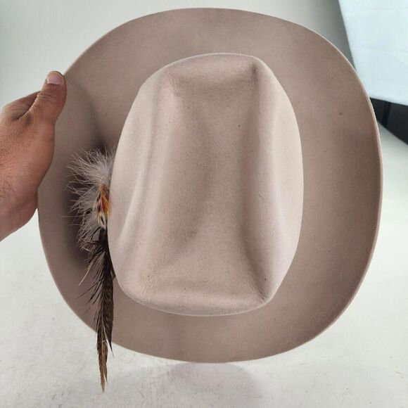 Stetson Beige Cowboy Hat with Feather Accent main image 15